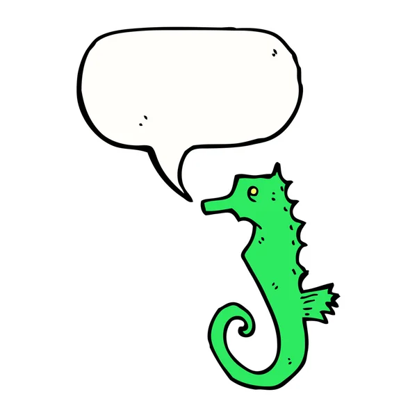 Groene seahorse — Stockvector