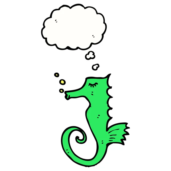 Groene seahorse — Stockvector