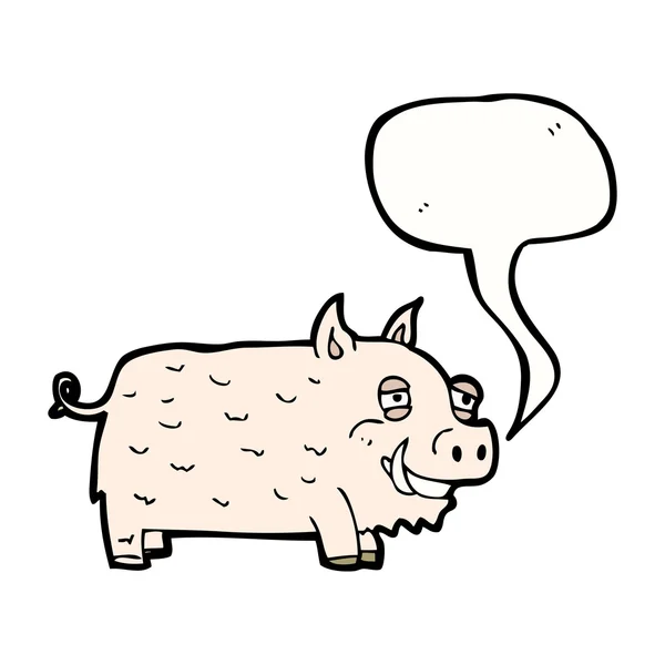 Cerdo sobre un fondo blanco — Vector de stock