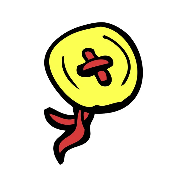 Botão amarelo — Vetor de Stock