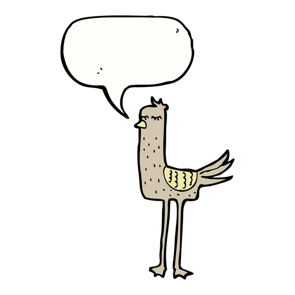 白い背景の上に面白い鳥 — ストックベクタ