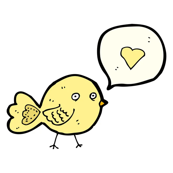 Funny round bird — Stock Vector