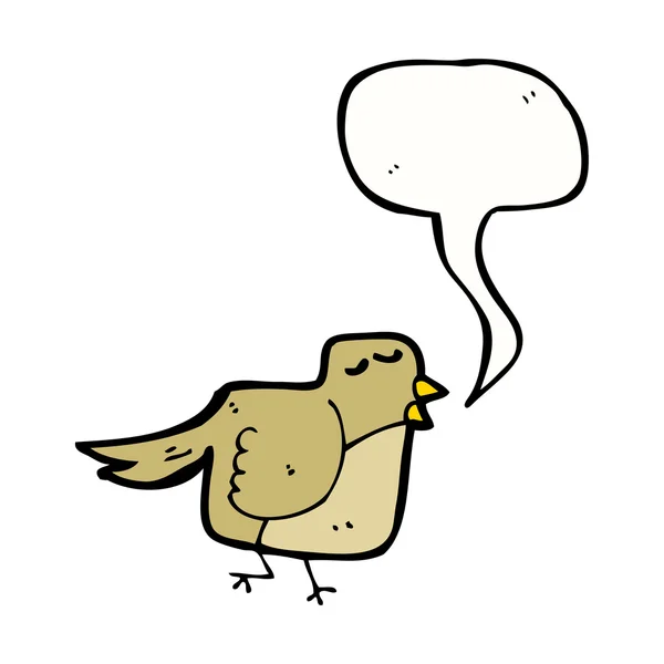 Vogel met tekstballon — Stockvector