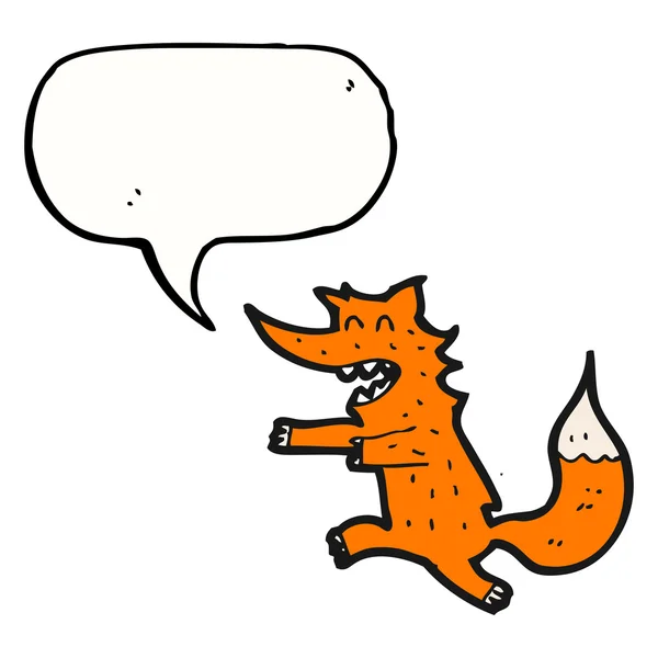 Funny little fox running — Stock Vector
