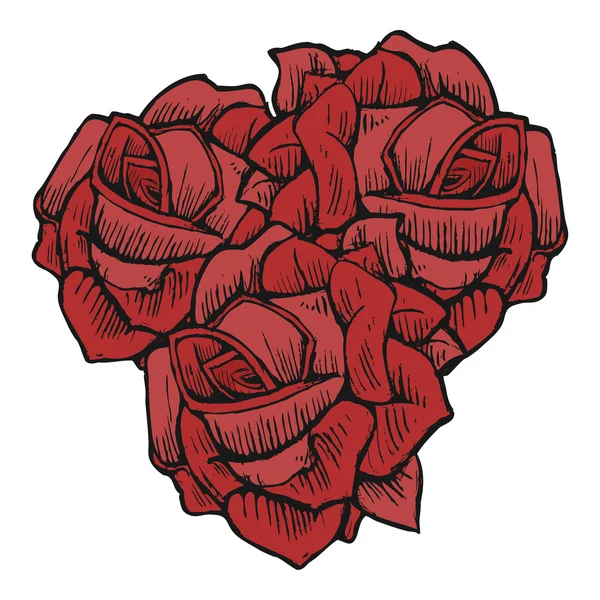 Flor roja — Vector de stock