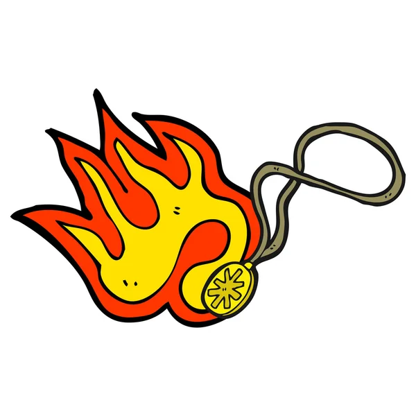 Flaming magische ketting — Stockvector