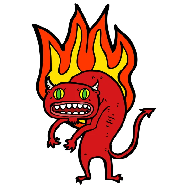 Fire demon — Stock Vector