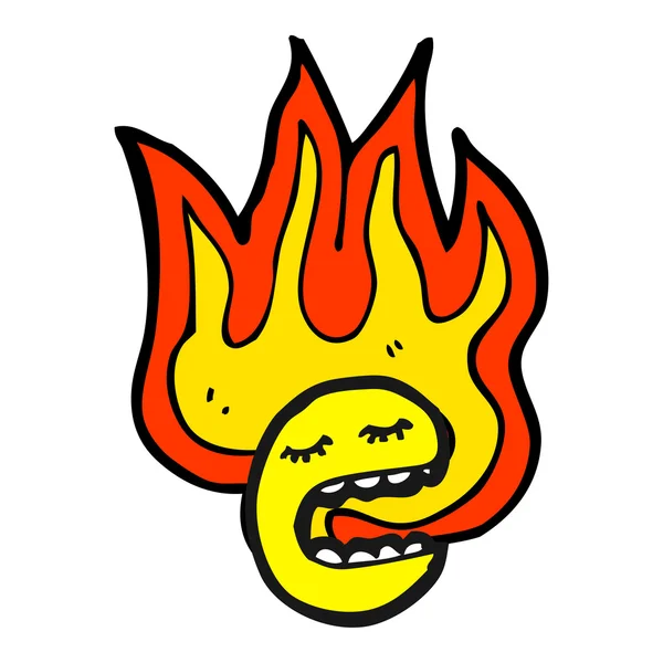 Flaming emoticon gezicht — Stockvector