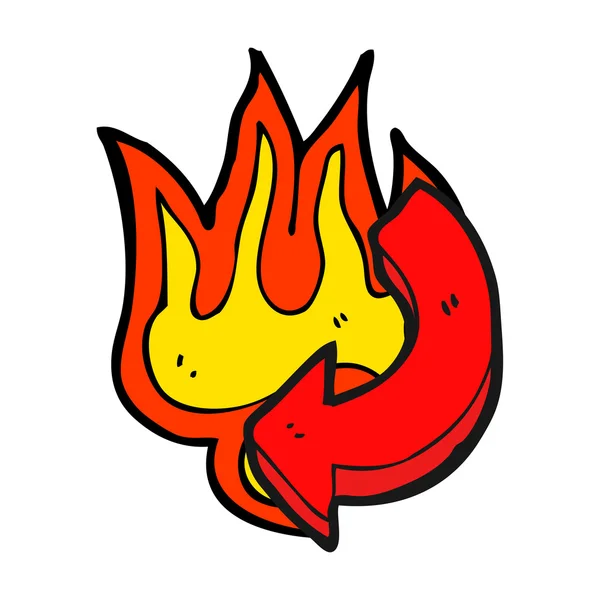 Flaming pijl — Stockvector