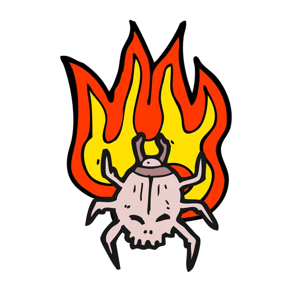 燃烧怪异的甲虫 — 图库矢量图片