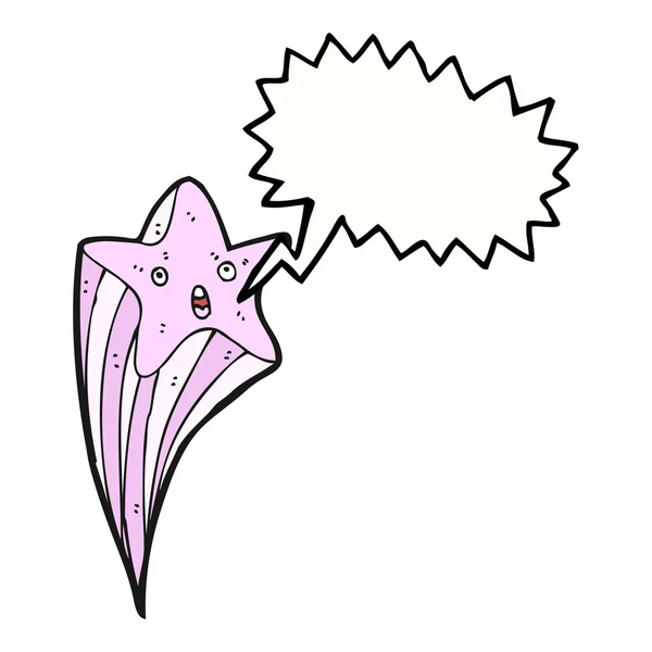Drôle étoile filante — Image vectorielle