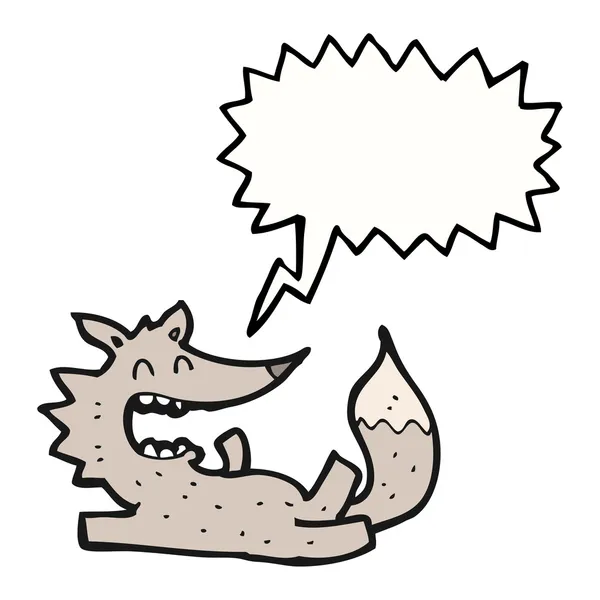 Kleiner lachender Wolf — Stockvektor