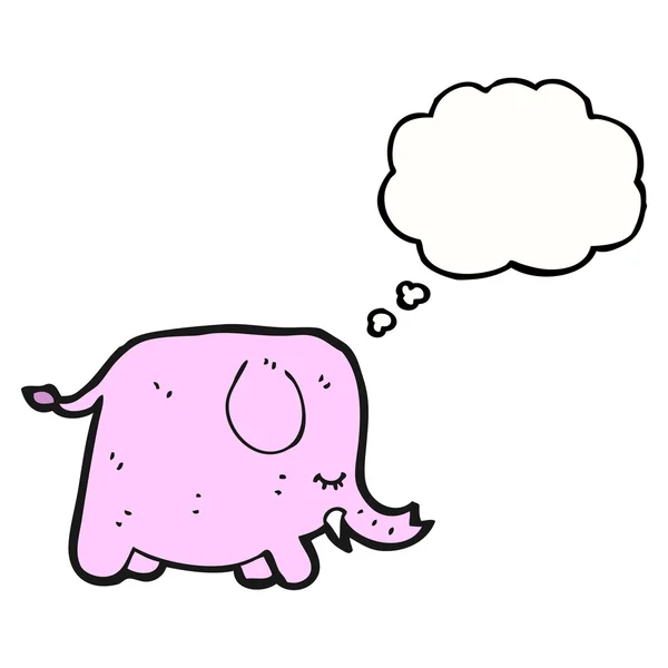 Elefante rosa — Vector de stock