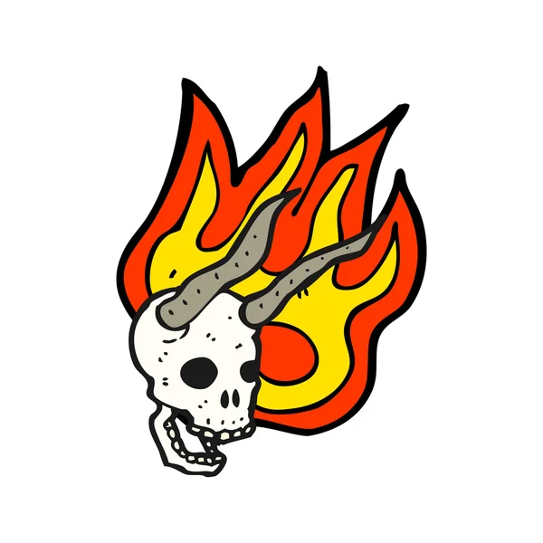 Пламенный череп — стоковый вектор