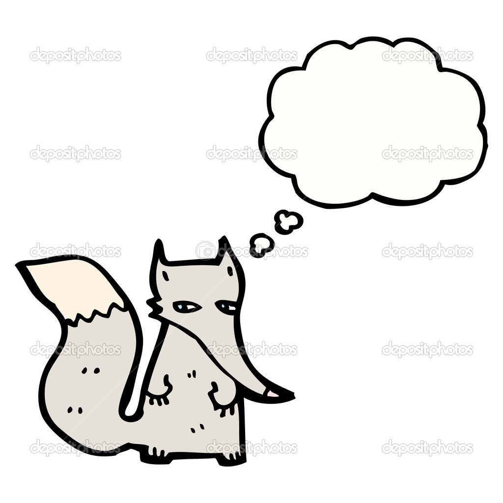 Little wolf on a white background Stock Vector by ©lineartestpilot 20922217