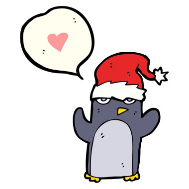 sevimli Noel penguen