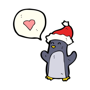 sevimli Noel penguen