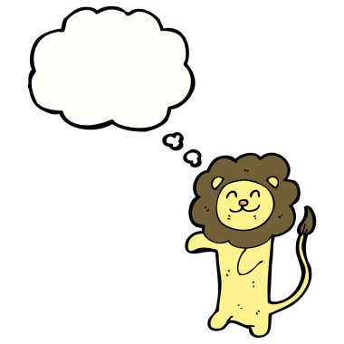 Beyaz arkaplanda aslan