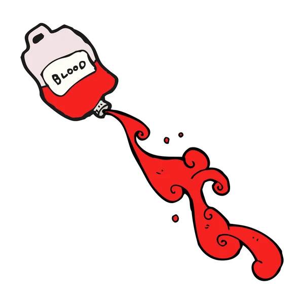 Squirting blood bag — Stock Vector