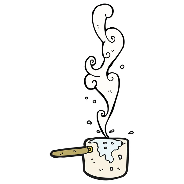 お湯を沸騰鍋 — ストックベクタ