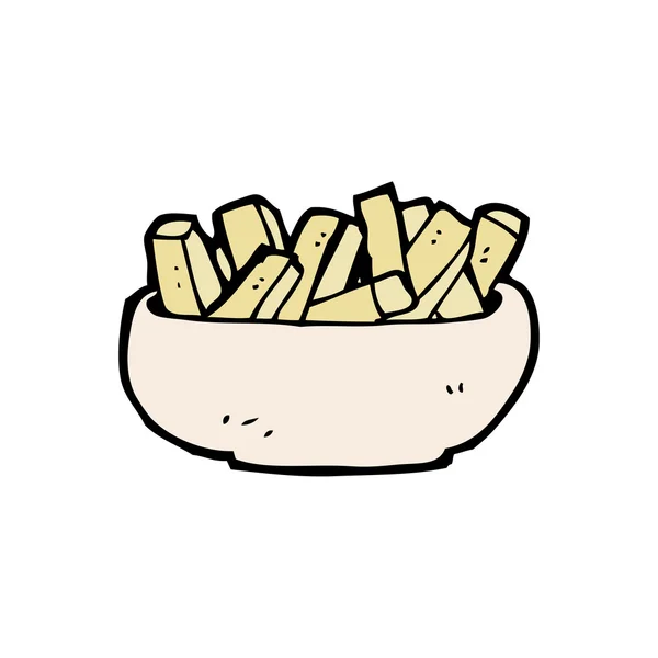 Cuenco de patatas fritas — Vector de stock