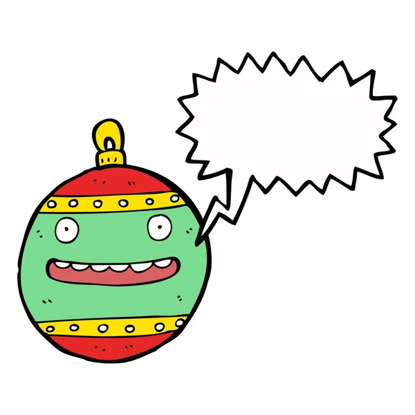 Boule de Noël excitée — Image vectorielle