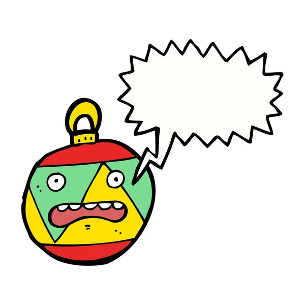 Emocionado bauble de Navidad — Vector de stock