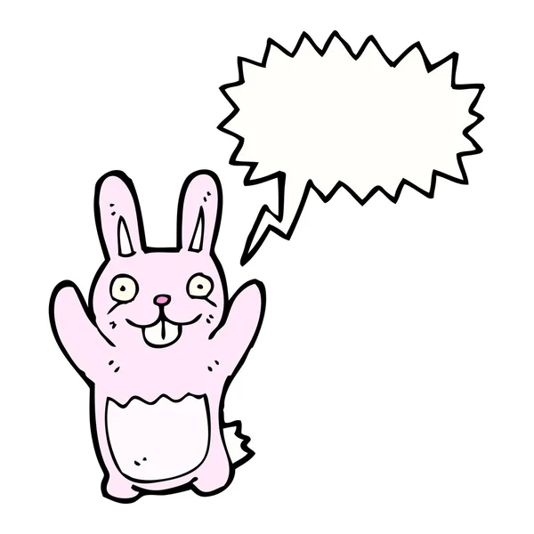 Gek roze konijn — Stockvector