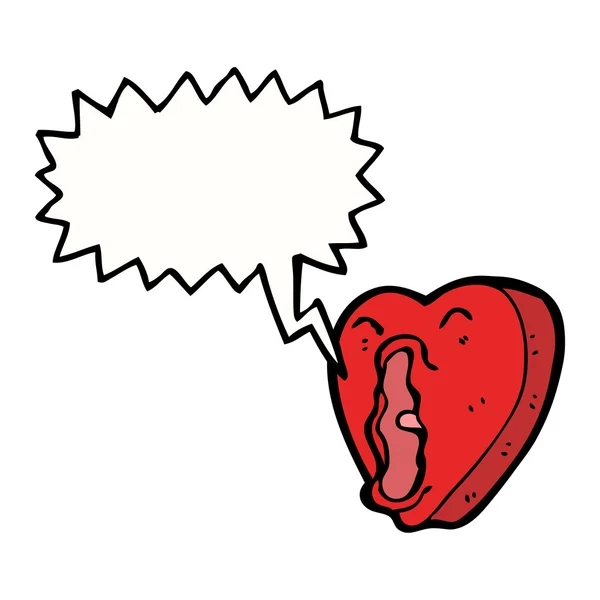 Grappige Valentijnsdag hart — Stockvector