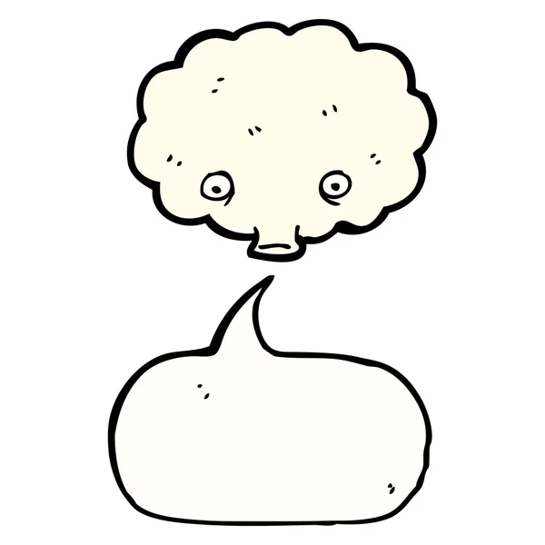 Nube parlante divertida — Vector de stock