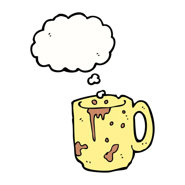 脏咖啡杯子 — 图库矢量图片