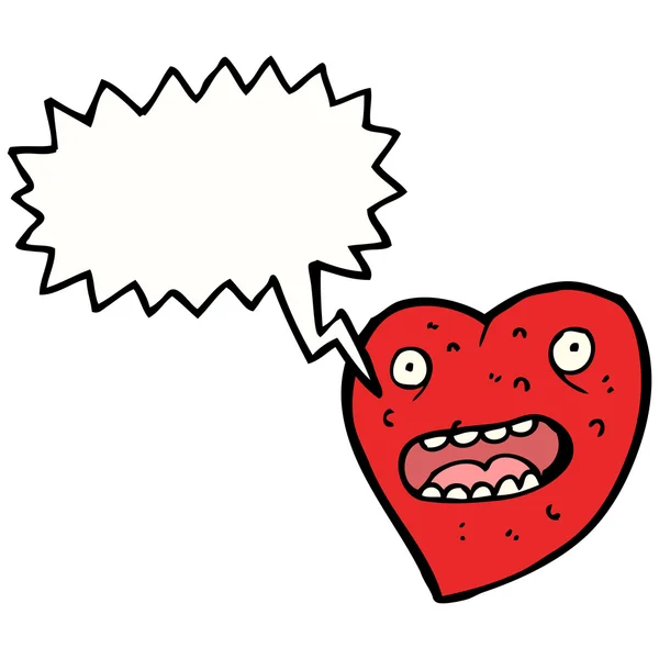 Ugly love heart — Stock Vector