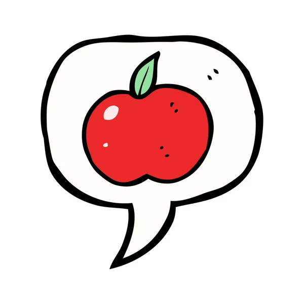 Sinal de maçã vermelha — Vetor de Stock