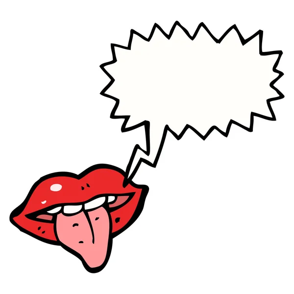 Mouth with speech bubble — Stock Vector