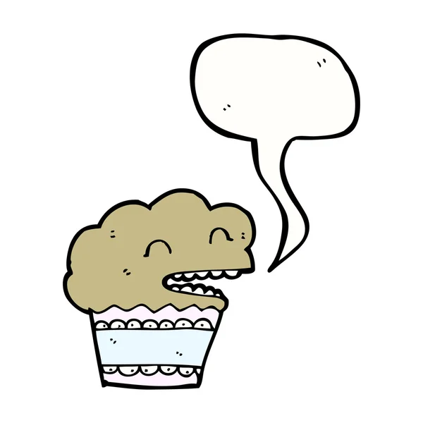 Talking cupcake — Stock Vector