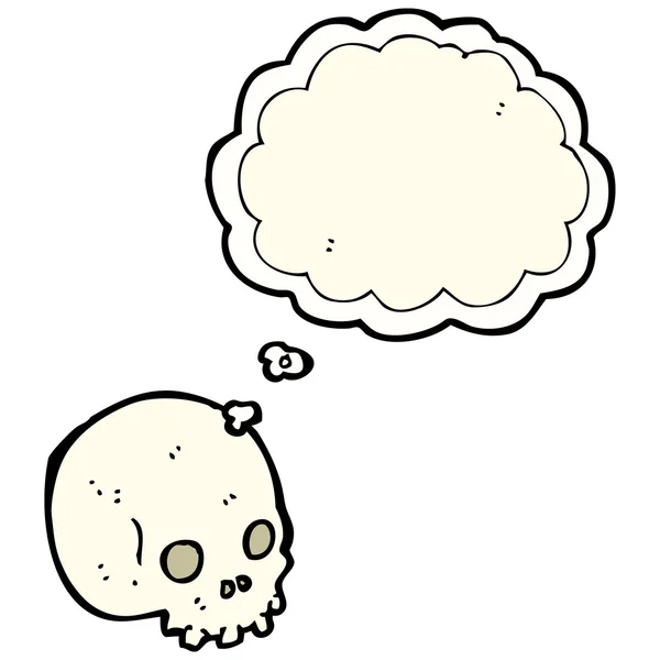 Kafatası ile konuşma balonu — Stok Vektör