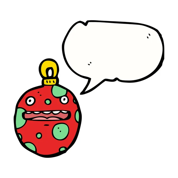 Bola roja de Navidad — Vector de stock