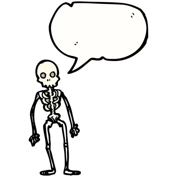 Skeleton with thought bubble — Stock Vector