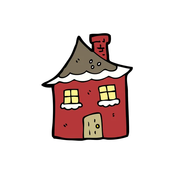 Maison enneigée — Image vectorielle