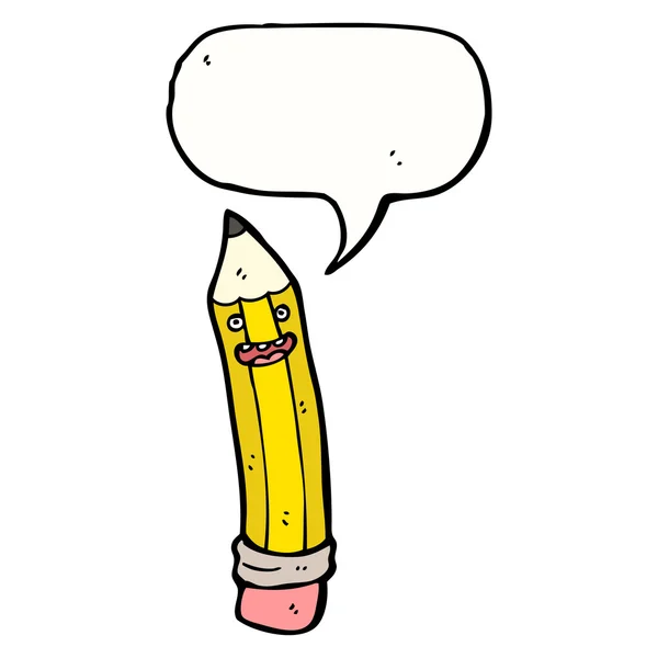幸せの黄色の鉛筆 — ストックベクタ