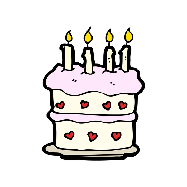 Gâteau d'anniversaire — Image vectorielle