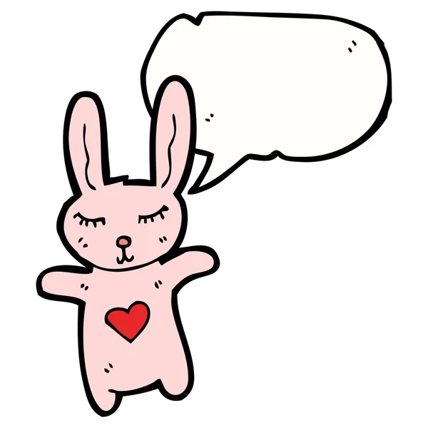 Kanin med kärlek hjärta — Stock vektor