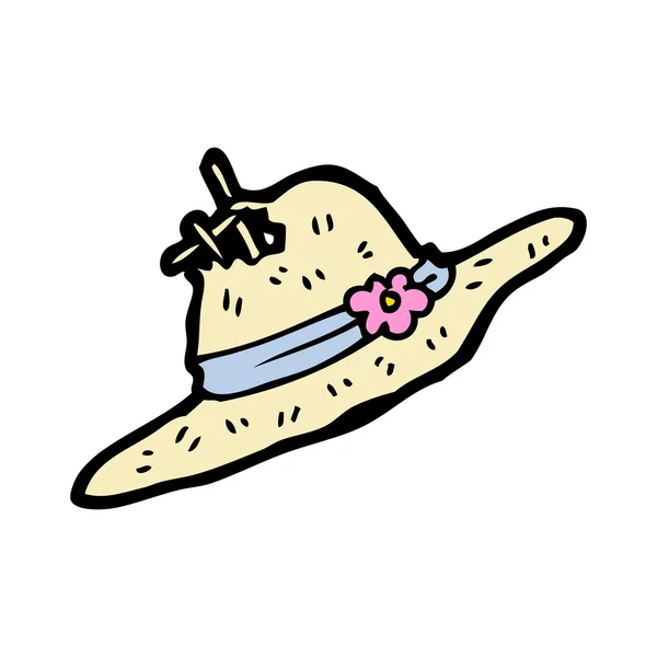 Viejo sombrero de paja — Vector de stock