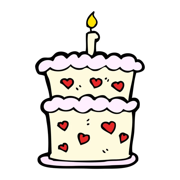 誕生日ケーキ — ストックベクタ
