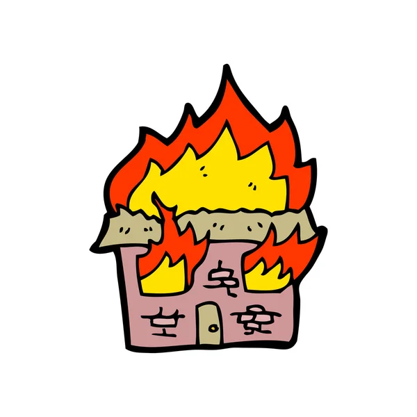 燃えるような家 — ストックベクタ