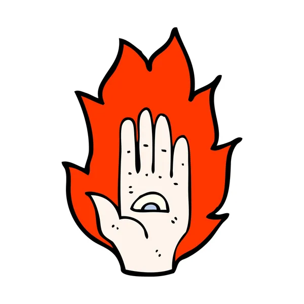 Alle brandende hand teken — Stockvector