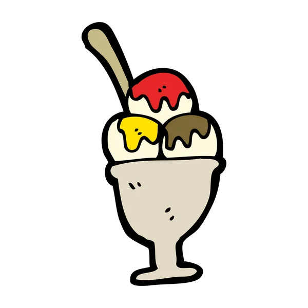 Crème glacée sundae — Image vectorielle