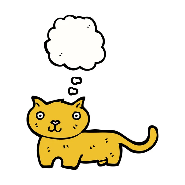 思考バブルと猫 — ストックベクタ