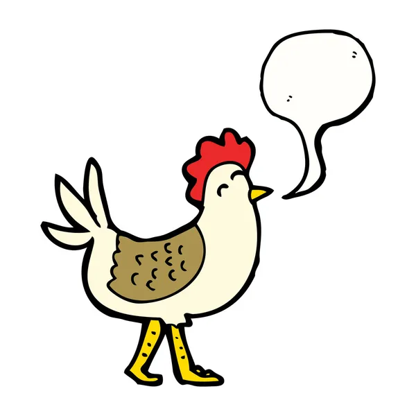 Gallina sobre un fondo blanco — Vector de stock