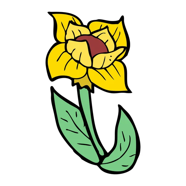 Fleur jaune — Image vectorielle